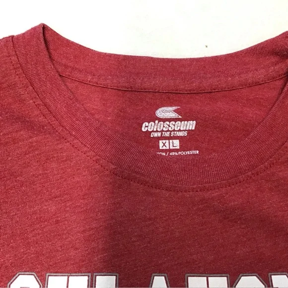 Colosseum Red Oklahoma Sooners Long Sleeve Tee men’s XL - Picture 4 of 5